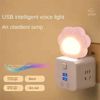 Светодиодная лампа для чтения, мини-трехцветная ночная лампа для защиты глаз, Декор для спальни, прикроватная лампа, домашний декор, USB-штекер, маленькая портативная лампа