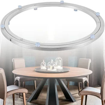 Новый 14-дюймовый поворотный стол из алюминиевого сплава, сверхмощный Вращающийся подшипник, Максимальная Грузоподъемность 110 кг, Круглый Обеденный стол Гладкий