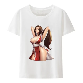 Футболка с принтом King of Fighters Mai Shiranui, женская одежда, ретро-хипстерская уличная одежда, топы уличной моды в стиле хип-хоп