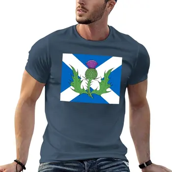 Футболка с шотландским чертополохом и солью, мужские футболки с рисунком аниме