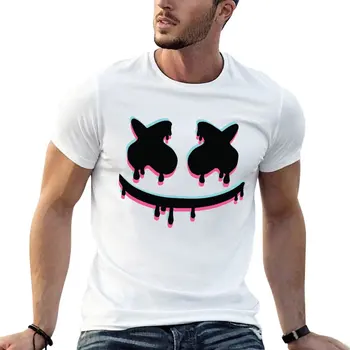 Футболка Marshmello ART, черные футболки, спортивные рубашки, дизайнерские футболки для мужчин