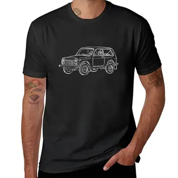 Новая футболка Lada Niva, пустые футболки, великолепная футболка, забавные футболки для мужчин