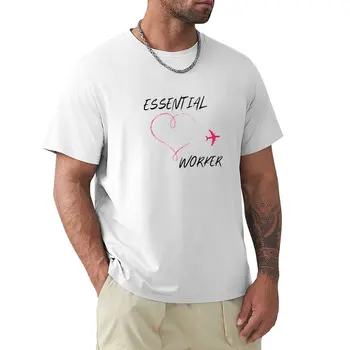 НЕЗАМЕНИМЫЙ РАБОТНИК-футболка с сердечком для стюардессы, большие размеры, мужские белые футболки