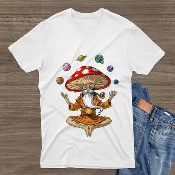 0Magic Mushroom Buddha Йога Планеты Солнечная Рубашка Подарок Для Женщины Мужчины PH2101290