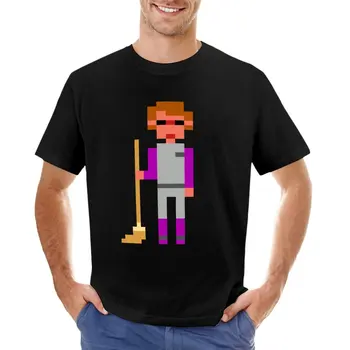 Космический квест Роджер Уилко: Космический уборщик с золотой шваброй, футболка для мальчиков, рубашка с животным принтом, Блузка, мужская хлопковая футболка