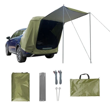 Палатка для Багажника Автомобиля на открытом воздухе Кемпинг Пикник Задняя Палатка Автомобиля с Навесом Палатка для Расширения Багажника Автомобиля Солнцезащитная Непромокаемая Автомобильная Палатка
