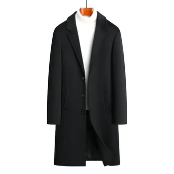 Пальто Мужская осенне-зимняя корейская версия, деловой повседневный британский стиль, длинный стиль