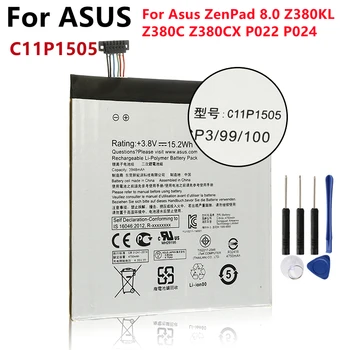 C11P1505 Планшетный ПК Аккумулятор Для Asus ZenPad 8.0 Z380KL Z380C Z380M Z380CX P022 P024 4000 мАч Батареи + Бесплатные Инструменты