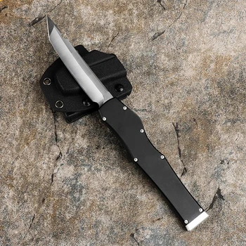 Военно-тактический нож D2 Steel OTF Автоматический Микроохотничий складной для выживания с фиксированным лезвием для пилинга Инструменты EDC для кемпинга