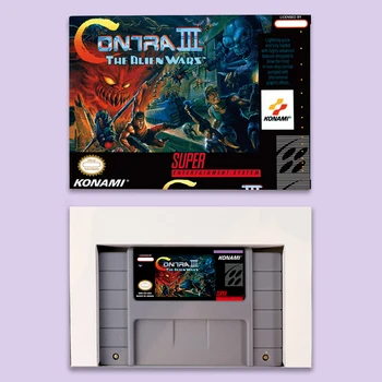 Экшн Contra III The Alien Wars для 16-разрядных игровых консолей SNES, США NTSC или EUR PAL, картридж