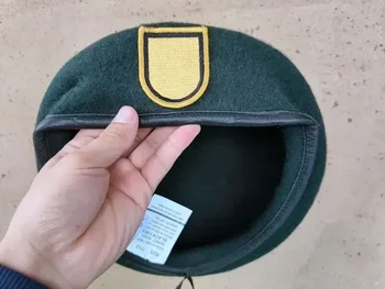 НАУШНИКИ.. 1-Й спецназ АРМИИ США, ЗЕЛЕНЫЙ шерстяной берет, копия военной шляпы