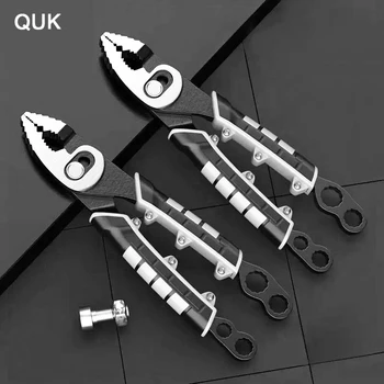 8-дюймовые кусачки QUK Многофункциональные плоскогубцы для карпа из сплава, инструмент для зачистки проводов, профессиональные инструменты для ремонта, металлообработки для электрика