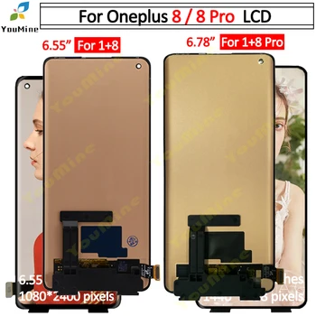 Для OnePlus 8 Pro ЖК-дисплей Экран Сенсорной панели Дигитайзер Для oneplus 8pro Замена ЖК-дисплея Для OnePlus 8 ЖК-дисплей В 2013 году