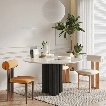 Обеденный стул из массива дерева в скандинавском стиле, Дизайнерский обеденный стул в китайском стиле со спинкой в стиле ретро, Мебель для домашней кухни, Простой туалетный столик, стул C
