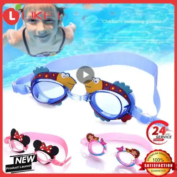 1 шт. Профессиональные очки для плавания с героями мультфильмов для девочек, очки для плавания с затычкой для ушей, водонепроницаемые противотуманные очки для плавания для детей