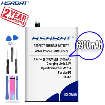 Новое поступление [HSABAT] Сменный аккумулятор 6900 мАч BL262 для Lenovo Vibe P2 P2C72 P2A42