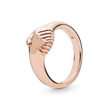 Аутентичное кольцо из стерлингового серебра 925 пробы с розой, Расширяющее возможности женщин, Модное Кольцо Для женщин, Подарок, ювелирные изделия своими руками