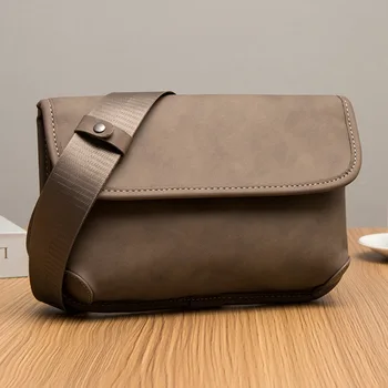 Роскошная брендовая ретро-сумка-мессенджер, сумка через плечо, модная деловая нагрудная сумка большой емкости, простая мужская сумка-рюкзак