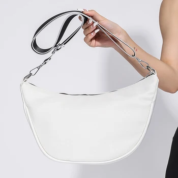 Женская нейлоновая сумка через плечо, регулируемый ремень, мягкая сумка через плечо, застежка-молния, повседневная сумка-ранец, повседневная сумка для женщин