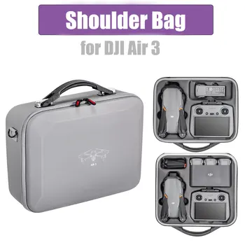 Сумка через плечо для дрона DJI Air 3, сумка для хранения аксессуаров, портативный чехол для переноски, сумка из искусственной кожи для DJI RC2/RC-N2, сумка через плечо