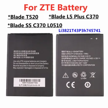 Высококачественный Аккумулятор Мобильного Телефона 2150mAh Li3821T43P3h745741 Для ZTE Blade L5 Plus C370/Blade T520/Blade SS C370 L0510