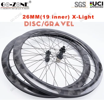 Велосипедная Колесная Пара 700c Road 1370g X Light Carbon Wheels С Дисковым Тормозом, Одобренным UCI Gozone R260D Centerlock Normal / Ceramic Bearing