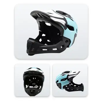 Детский велосипедный шлем с полным лицом, Детский спортивный шлем для скейтбординга, катания на роликовых коньках, Горный велосипед, Мотоциклетный шлем, Велосипедное снаряжение