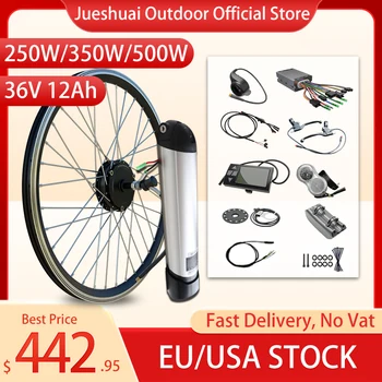 Комплект Для Переоборудования Электрического Велосипеда на Складе в ЕС и США с Аккумулятором 36V 250W 350W 500W Переднее Заднее Моторное Колесо 20 