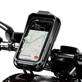 Водонепроницаемая мотоциклетная сумка для телефона, сенсорный экран, сумка для мобильного телефона, поворот на 360 градусов для велосипедного снаряжения для верховой езды