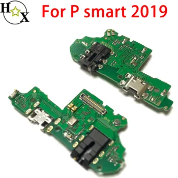 Разъем для подключения порта зарядки, детали платы, гибкий кабель с микрофоном, микрофон для Huawei P Smart 2019