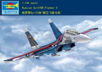 Трубач 03916 1/144 Российский истребитель Су-27УБ Flanker C