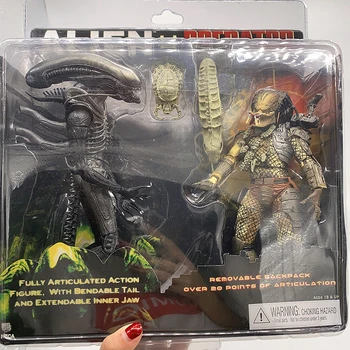 Фигурка Alien VS Predator NECA Эксклюзивная ПВХ из 2 предметов в упаковке 20 см