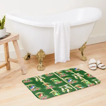 Коврик для ванной Tiki Room Birds, ковры для ванной комнаты, ковры для ванных комнат, ковер для спальни, коврик для ванной