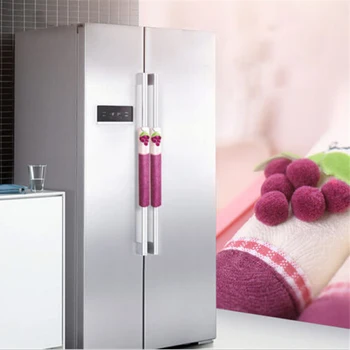 1 Пара тканевых ручек для холодильника, Практичная Дверная ручка, двойные Дверные Перчатки для холодильника, Кухонные инструменты высокого качества