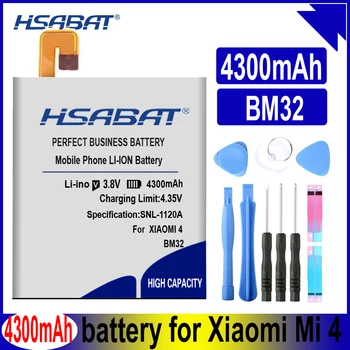 Аккумулятор HSABAT BM32 4300mAh для Xiaomi mi4 для Xiaomi 4 для xiaomi 4 m4 mi4 64GB 16GB Батареи