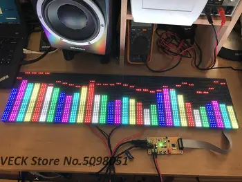 AS128 Полноцветный RGB Музыкальный Спектр Экран Дисплея KTV Stage LED Rhythm Lamp 64 Mode Новый Продукт
