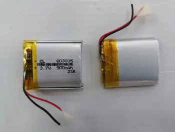 3,7 В 2 провода 803035 083035P 900 мАч литиевая батарея с защитной платой, используется для Bluetooth MP4 1 шт./лот