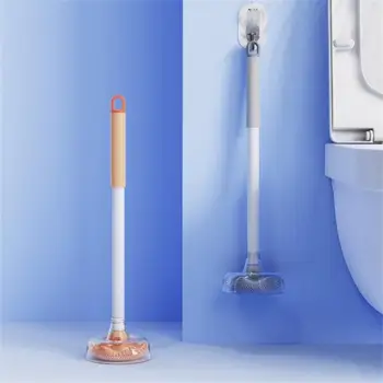 Щетка для унитаза Оранжевая многоцветная, Дополнительный мягкий резиновый материал Поставляется с чистящим зажимом, Инструменты для чистки, принадлежности для ванной комнаты