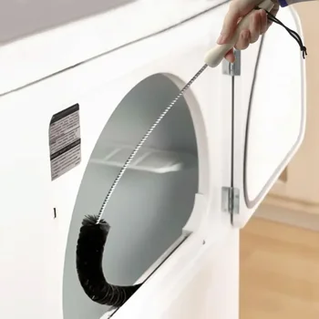 Черная удлиненная гибкая щетка для чистки вентиляционных отверстий стиральной машины, сушилки и змеевиков холодильника, очиститель бытовых чистящих средств