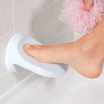 Подставка для ног для душа в ванной Комнате для бритья Подножка для ног Держатель для захвата подножки на присоске Нескользящая Ножная Педаль для мытья ног