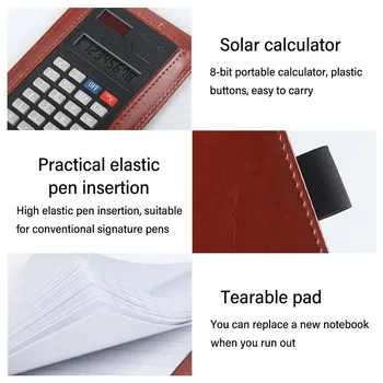 Канцелярские принадлежности школьный калькулятор Простой блокнот, заменяемый внутренним блокнотом для студентов, портативный подарок