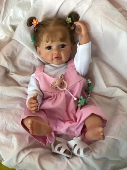 NPK 55 см, полнотелый силикон Betty, водонепроницаемая кукла для малышей, реалистичная Мягкая сенсорная 3D-кожа, многослойная роспись
