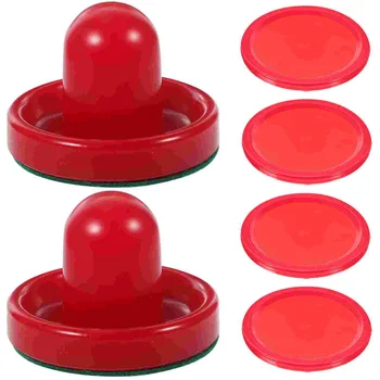 8ШТ 76-миллиметровые толкатели для аэрохоккея Замена шайб для игровых столов Комплект для вратарской жатки Аксессуары для оборудования для аэрохоккея (красный)