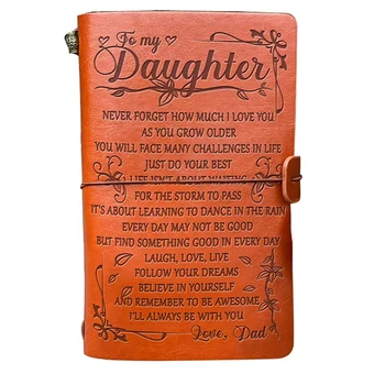 Кожаный дневник для путешествий, который мама дарит дочери на день рождения и выпускной в подарок