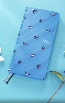японские планировщики Hobonichi techo, ограниченная версия 2021 birds, синие цвета, оригинальные канцелярские принадлежности
