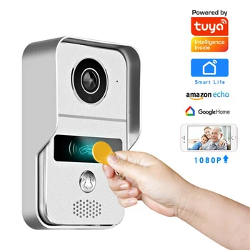 Умный видеодомофон Tuya 1080P WIFI, беспроводной видеодомофон для домашней безопасности, Google Home, квартира, дверной звонок Tuya