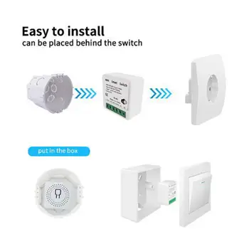 Athom Smart Home с предварительным включением TASMOTA Mini Relay Switch 3-Полосный 16A