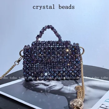 Вечерняя женская сумочка с кристаллами, милая маленькая коробочка с магнитной кнопкой, роскошная женская дизайнерская сумочка, блестящий клатч со стразами,