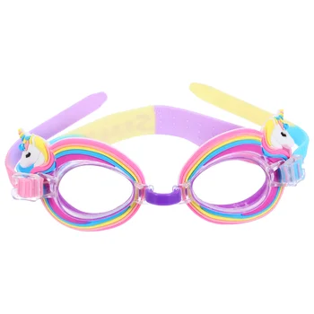 Защитные очки Для плавания Детские Очки для плавания в бассейне с защитой от запотевания, по рецепту для малышей, для девочек, Подводный Единорог для детей, пляжное УФ-излучение