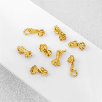 сумка золотого цвета 18 карат, матовое золото, ретро Ruyi, 6 * 10 мм, маленькая подвеска, браслет, ожерелье, украшения для ушей, аксессуары для подвесок